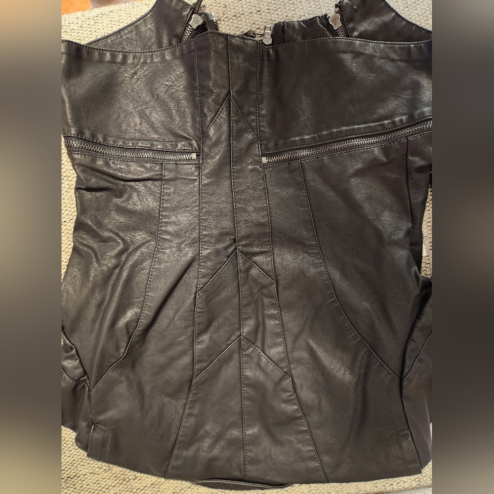 NwT Blank NYC Tailored Vegan Leather Biker Moto Jacket Black Size Small - Picture 6 of 14